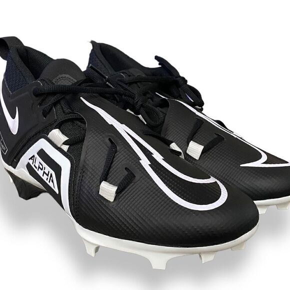 Nike Alpha Menace Pro 3 Black White Football Cleats CT6649-001 Mens size 11